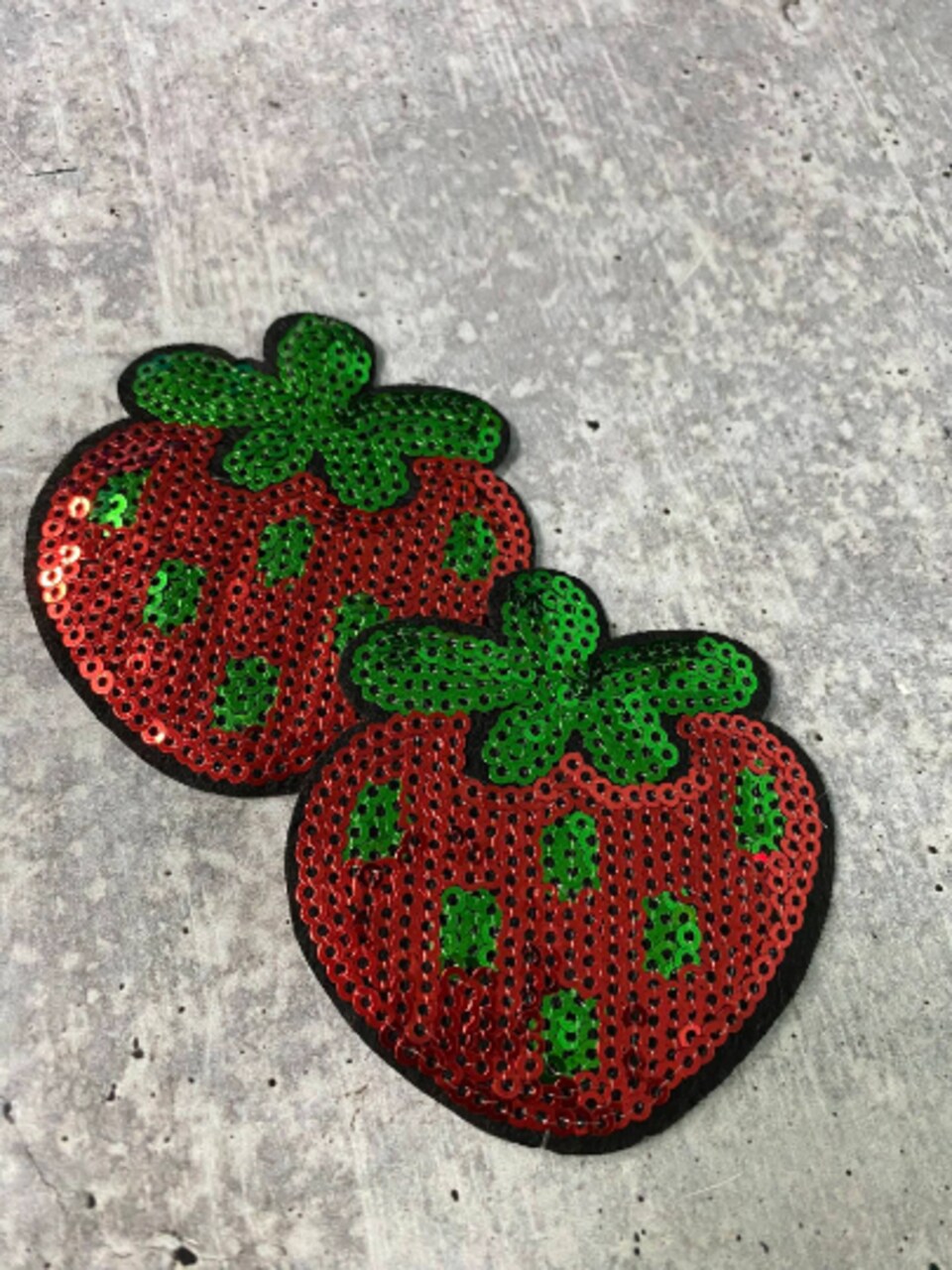Patch Party Club “Strawberry (Novelty)” Iron-On Embroidered Patch, Size 1.75”